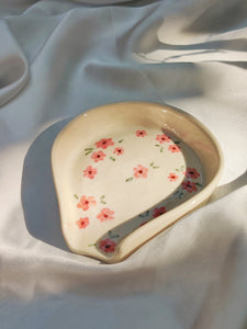 Floral Spoon Rest (Coral)