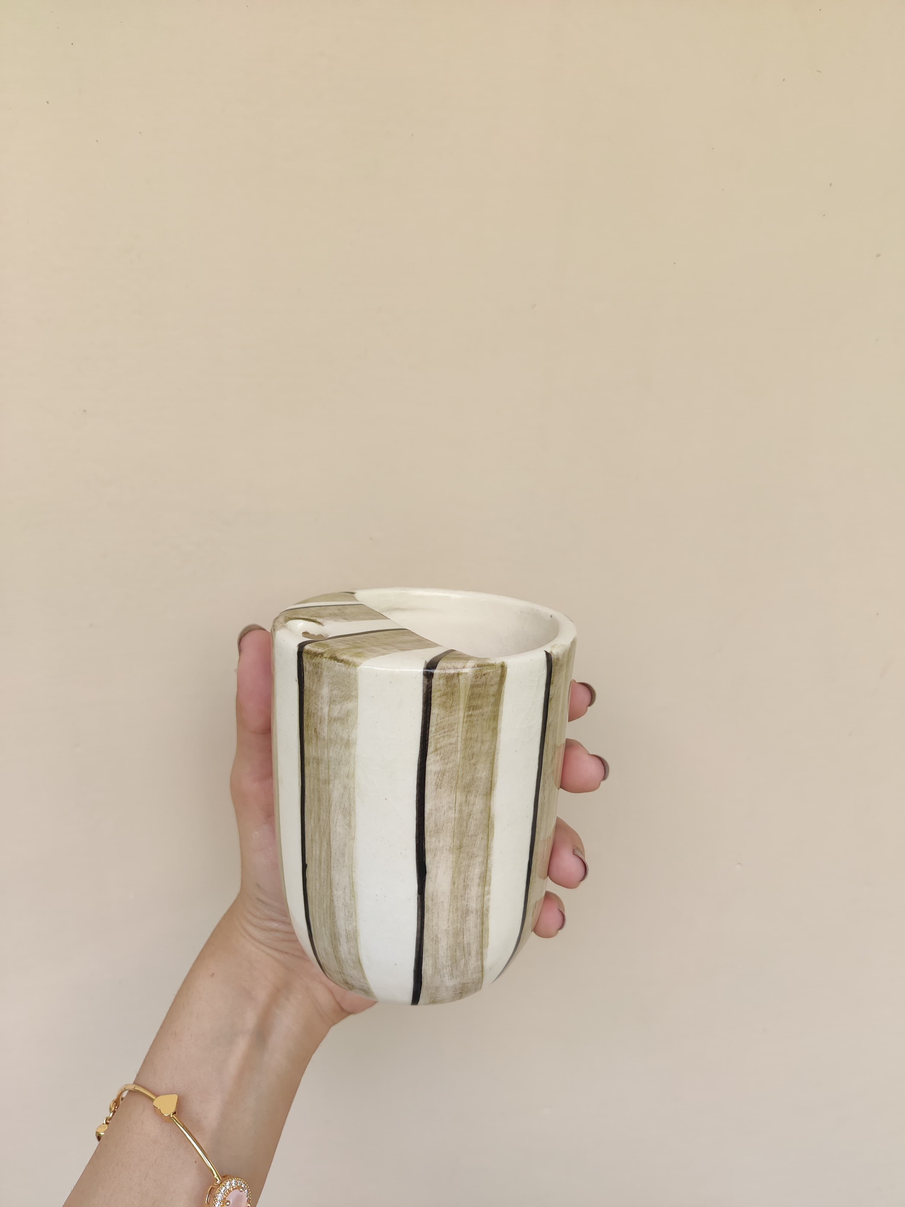 Green Stripes Keeper Mug