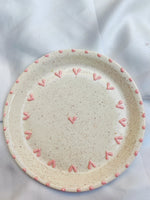 3D Pink Hearts Plate