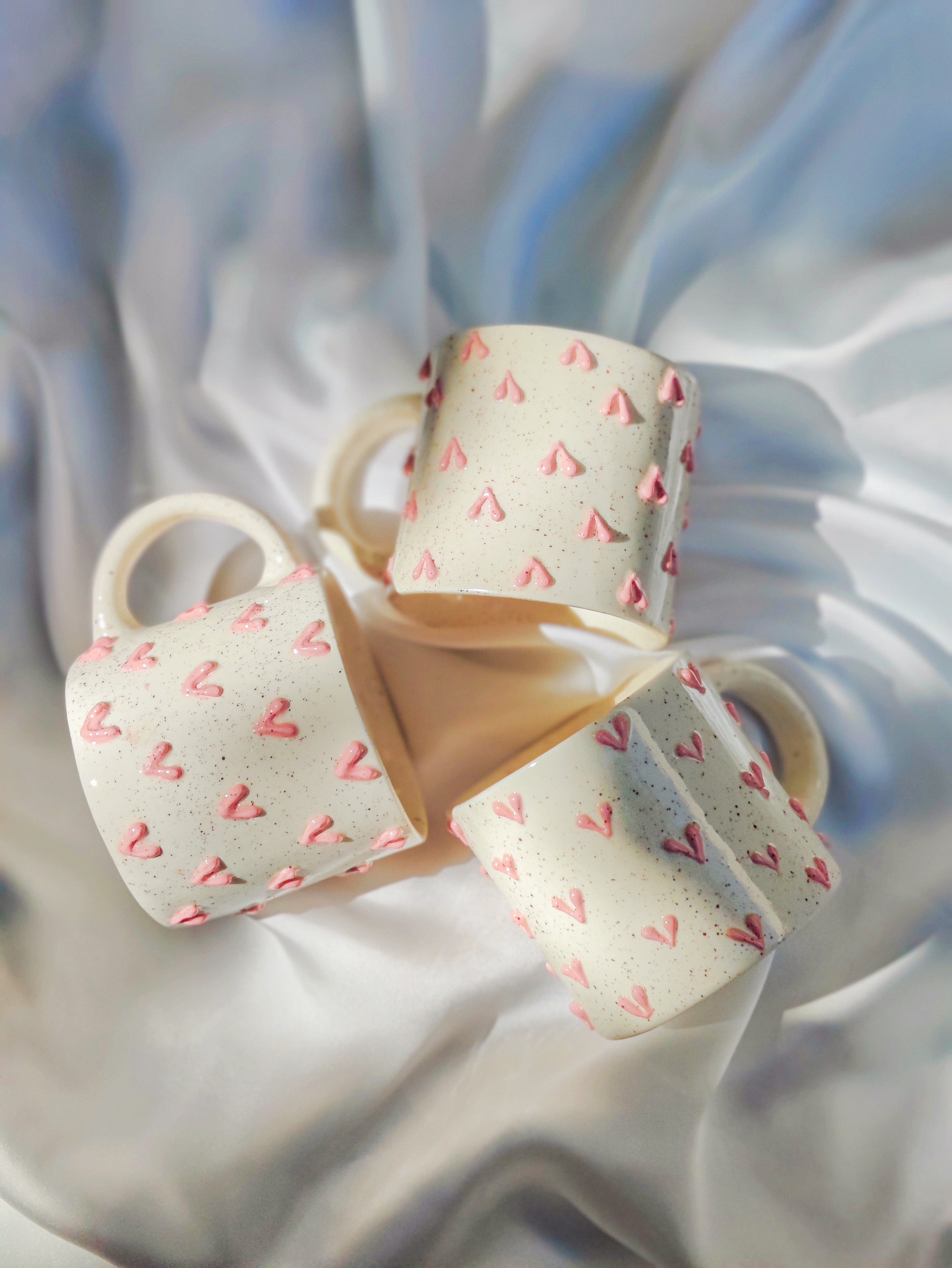 3D Pink Hearts Mug (V2)