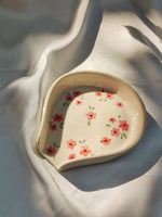 Floral Spoon Rest (Coral)