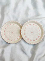 3D Pink Hearts Plate