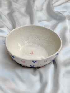 3D Pink & Blue Hearts Bowl