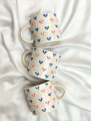 3D Pink & Blue Hearts Mug (V2)