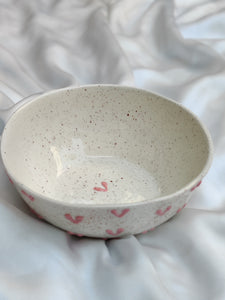 3D Pink Hearts Bowl