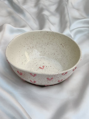 3D Pink Hearts Bowl