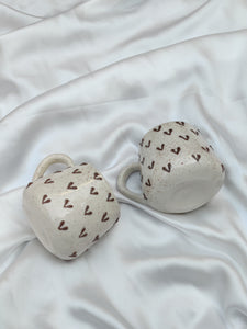 3D Brown Heart Mug