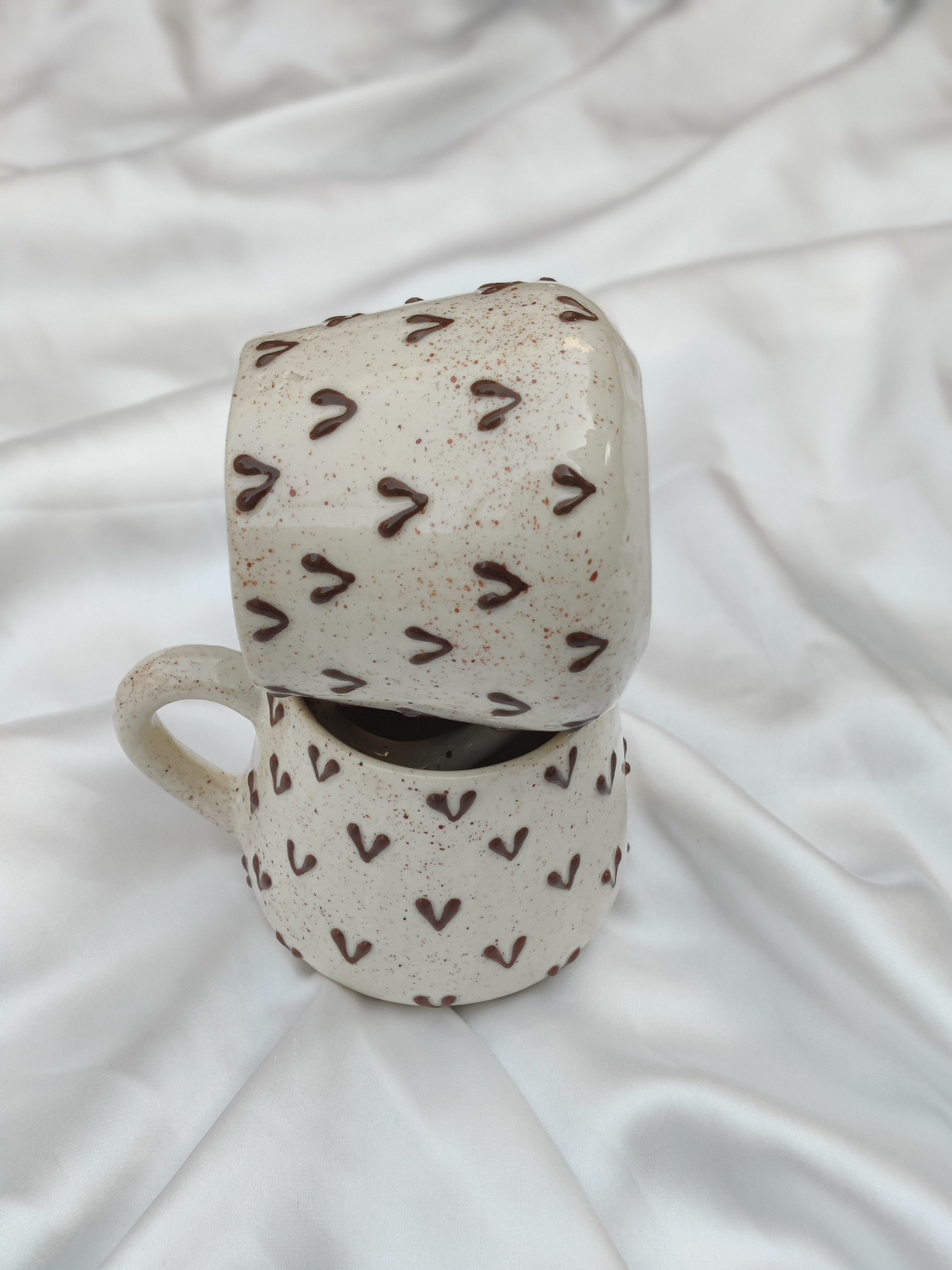 3D Brown Heart Mug