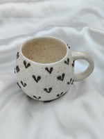 3D Brown Heart Mug (Round)