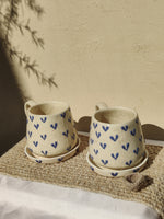 3D Blue Hearts Mug