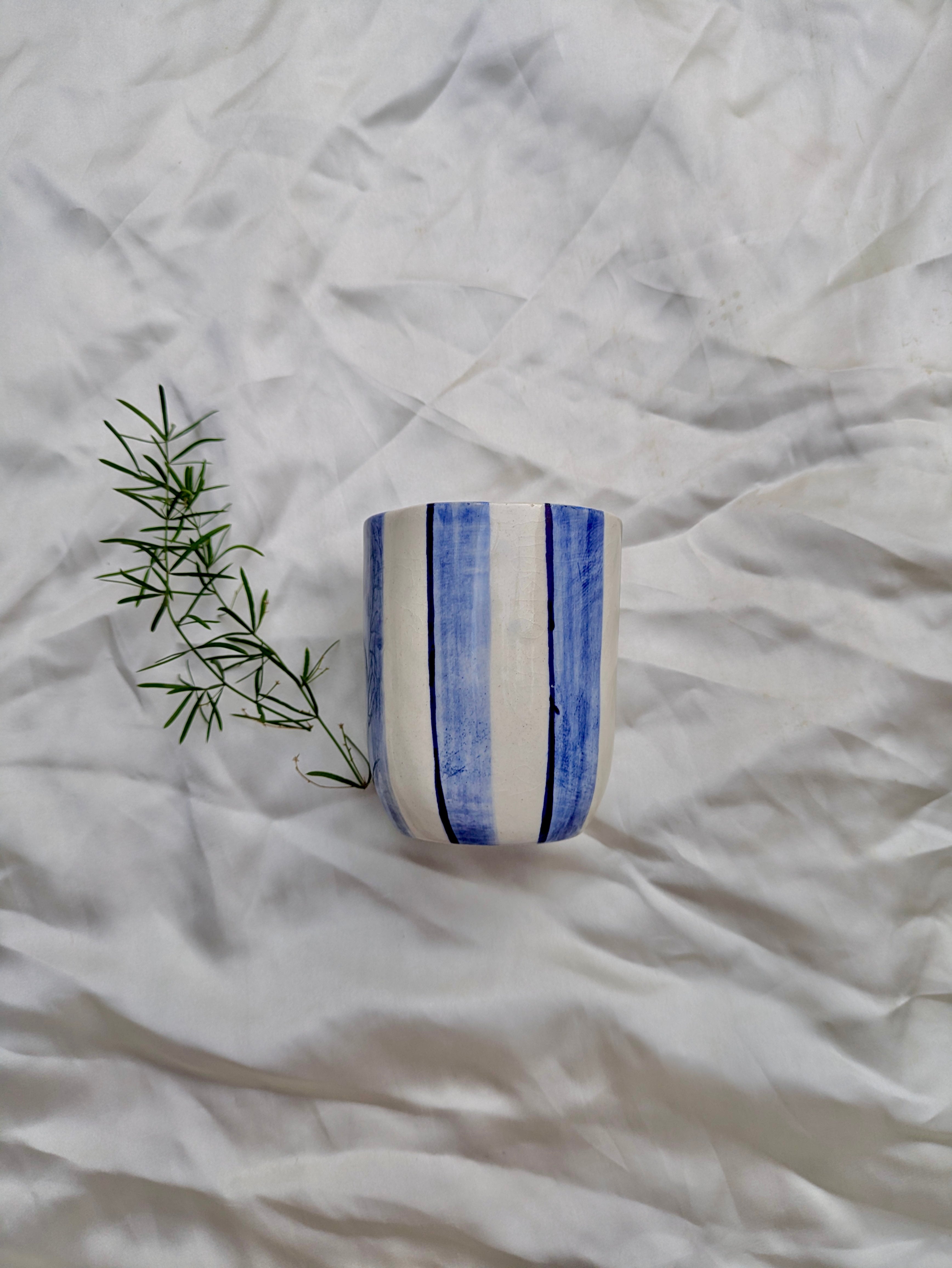 Blue Stripes Keeper Mug