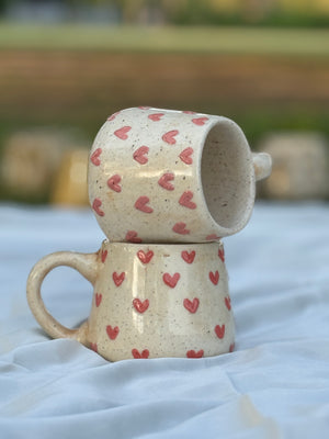 3D Pink Hearts Mug