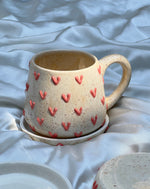 3D Pink Hearts Mug