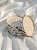 3D Blue Heart Tea Coaster