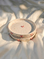 3D Pink Hearts Tea Coaster