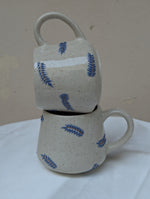 3D Blue Feather Mug