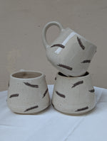3D Dark Brown Feather Mug