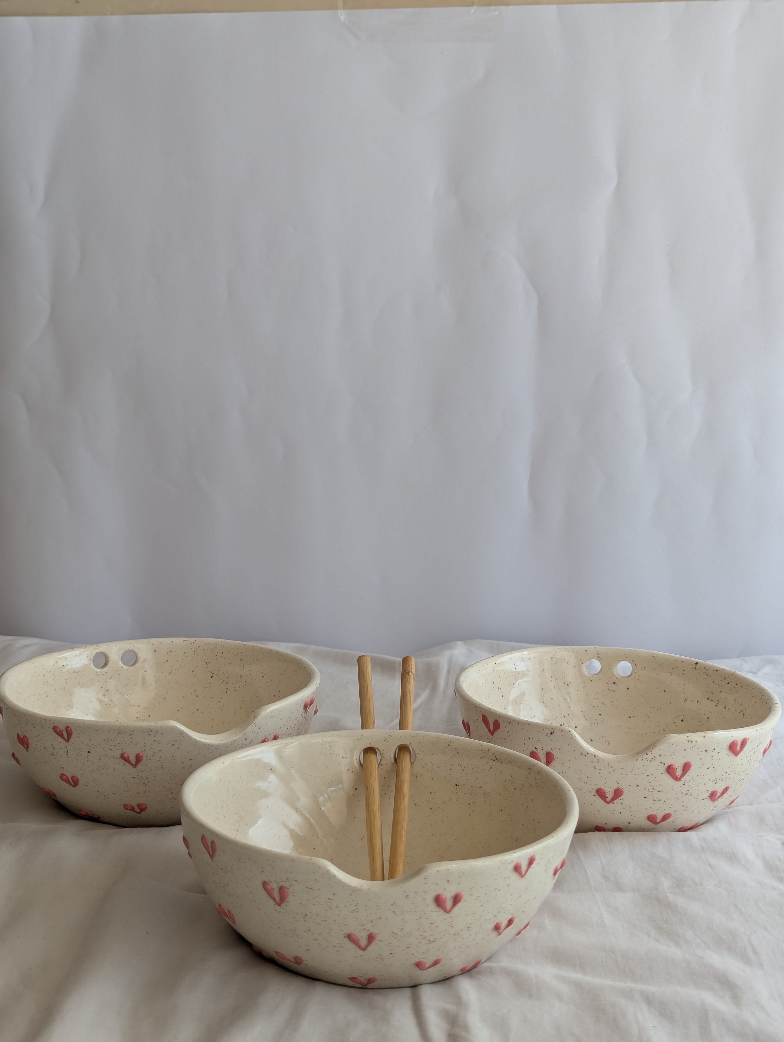 3D Bright Pink Heart Ramen Bowl