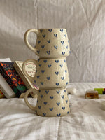 3D Blue Hearts Mug